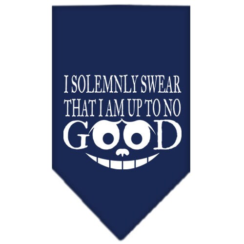 “I Solemnly Swear That I Am Up To No Good” Cotton Pet Bandana from As You Wish Apparel – Dog Humor Bandana