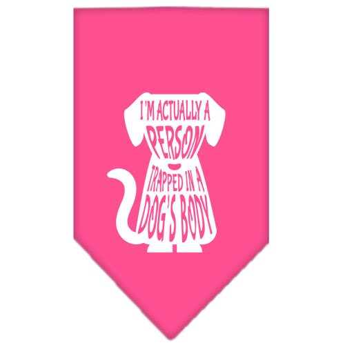 “Trapped In A Dog’s Body” Cotton Pet Bandana from As You Wish Apparel – Dog Humor Bandana