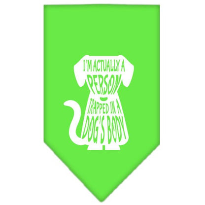 “Trapped In A Dog’s Body” Cotton Pet Bandana from As You Wish Apparel – Dog Humor Bandana