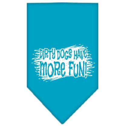 “Dirty Dogs Have More Fun” Cotton Pet Bandana from As You Wish Apparel – Dog Humor Bandana