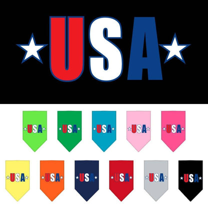 “USA Star” Cotton Pet Bandana from As You Wish Apparel – Patriotic Dog Bandana