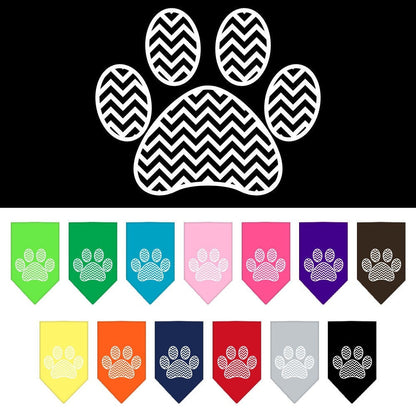 “Chevron Paw” Cotton Pet Bandana from As You Wish Apparel – Dog Fashion Bandana