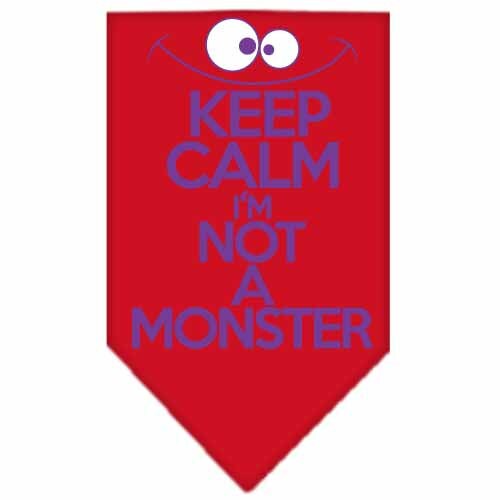 “Keep Calm, I’m Not A Monster” Cotton Pet Bandana from As You Wish Apparel – Dog Humor Bandana