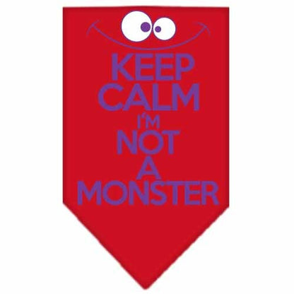 “Keep Calm, I’m Not A Monster” Cotton Pet Bandana from As You Wish Apparel – Dog Humor Bandana