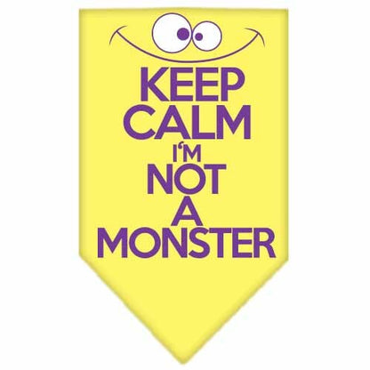 “Keep Calm, I’m Not A Monster” Cotton Pet Bandana from As You Wish Apparel – Dog Humor Bandana