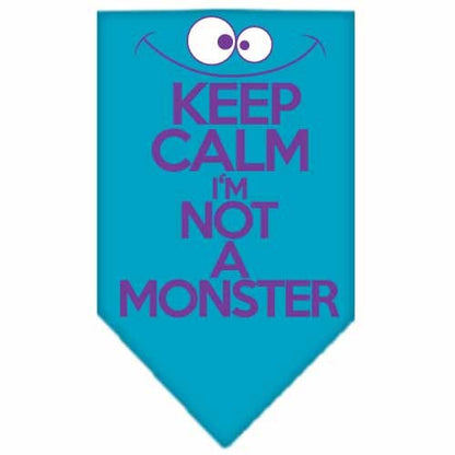 “Keep Calm, I’m Not A Monster” Cotton Pet Bandana from As You Wish Apparel – Dog Humor Bandana