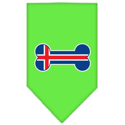 “Bone Shaped Iceland Flag” Cotton Pet Bandana from As You Wish Apparel – Iceland Pride Dog Bandana