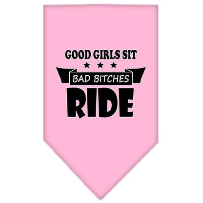 “Bitches Ride” Cotton Pet Bandana from As You Wish Apparel – Dog Humor Bandana