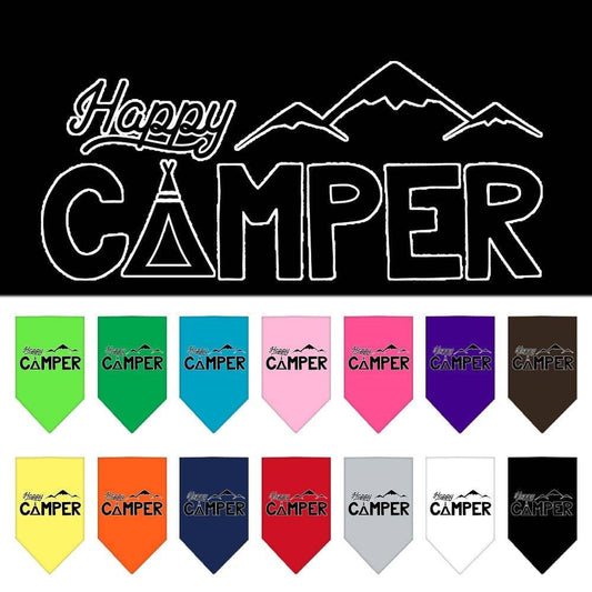 “Happy Camper” Cotton Pet Bandana from As You Wish Apparel – Dog Adventure Bandana