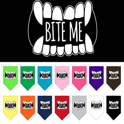 “Bite Me” Cotton Pet Bandana from As You Wish Apparel – Dog Humor Bandana