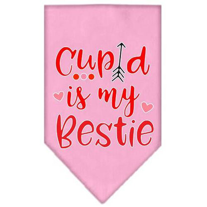 “Cupid Is My Bestie” Cotton Pet Bandana from As You Wish Apparel – Valentine Dog Bandana