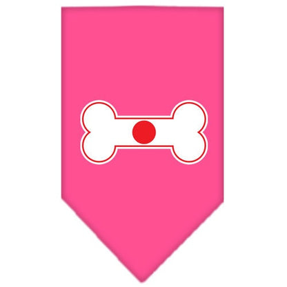 “Bone Shaped Flag Japan” Cotton Pet Bandana from As You Wish Apparel – International Pride Dog Bandana