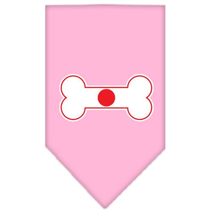 “Bone Shaped Flag Japan” Cotton Pet Bandana from As You Wish Apparel – International Pride Dog Bandana