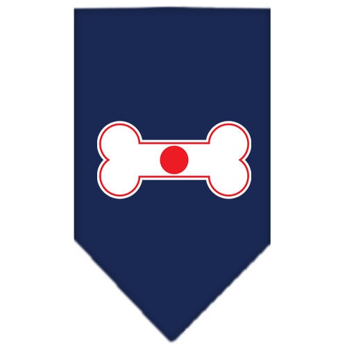 “Bone Shaped Flag Japan” Cotton Pet Bandana from As You Wish Apparel – International Pride Dog Bandana
