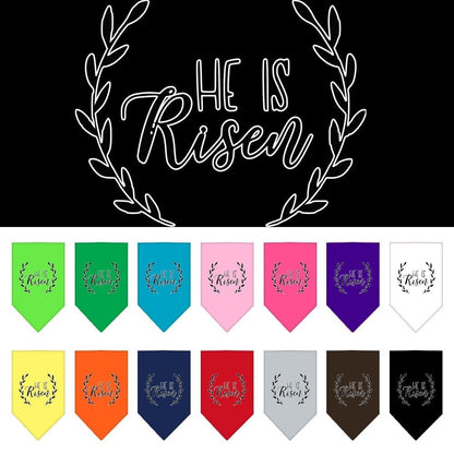 “He Is Risen” Cotton Pet Bandana from As You Wish Apparel – Faith & Easter Dog Bandana