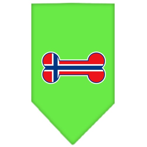 “Bone Shaped Norway Flag” Cotton Pet Bandana from As You Wish Apparel – Norway Pride Dog Bandana