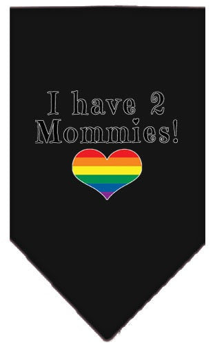 “I Have 2 Mommies” Cotton Pet Bandana from As You Wish Apparel – Pride Dog Bandana