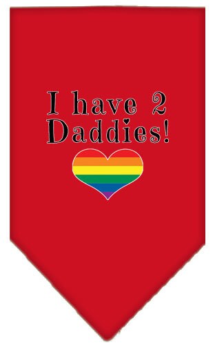 “I Have 2 Daddies” Cotton Pet Bandana from As You Wish Apparel – Pride Dog Bandana