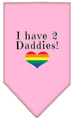 “I Have 2 Daddies” Cotton Pet Bandana from As You Wish Apparel – Pride Dog Bandana