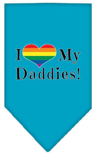 “I Heart My Daddies” Cotton Pet Bandana from As You Wish Apparel – Pride Dog Bandana