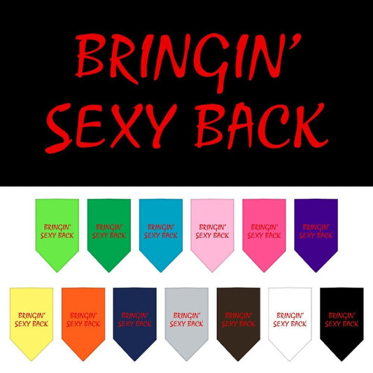 “Bringin Sexy Back” Cotton Pet Bandana from As You Wish Apparel – Dog Humor Bandana