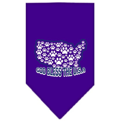 “God Bless The USA” Cotton Pet Bandana from As You Wish Apparel – Patriotic Dog Bandana