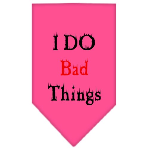 “I Do Bad Things” Cotton Pet Bandana from As You Wish Apparel – Dog Humor Bandana