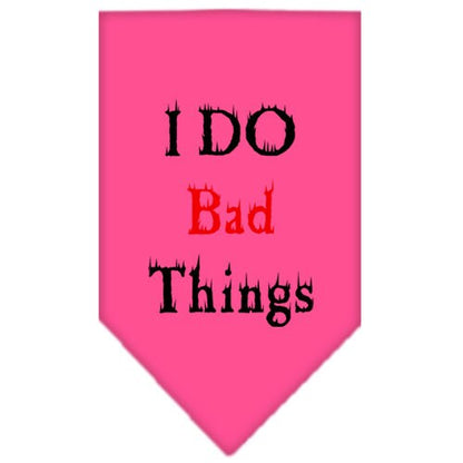 “I Do Bad Things” Cotton Pet Bandana from As You Wish Apparel – Dog Humor Bandana