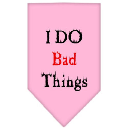 “I Do Bad Things” Cotton Pet Bandana from As You Wish Apparel – Dog Humor Bandana
