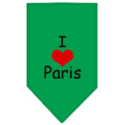 “I Love Paris” Cotton Pet Bandana from As You Wish Apparel – Dog Fashion Bandana