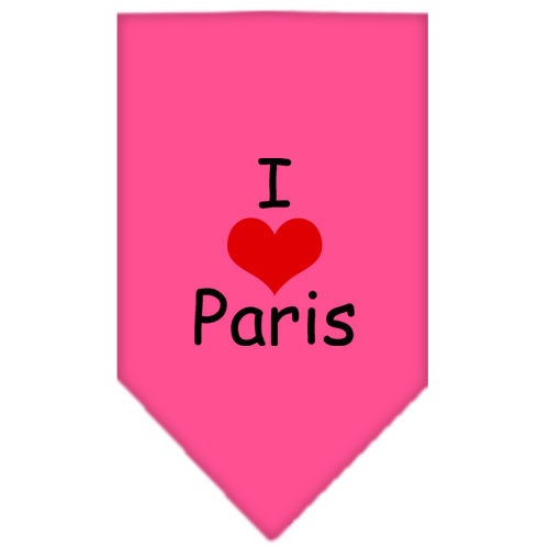 “I Love Paris” Cotton Pet Bandana from As You Wish Apparel – Dog Fashion Bandana