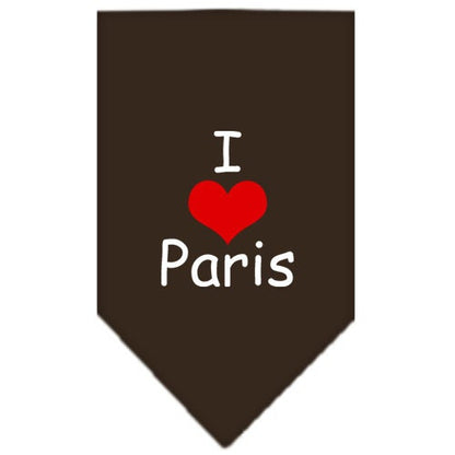 “I Love Paris” Cotton Pet Bandana from As You Wish Apparel – Dog Fashion Bandana