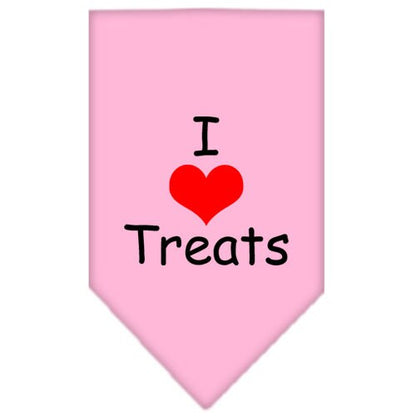 “I Love Treats” Cotton Pet Bandana from As You Wish Apparel – Dog Humor Bandana