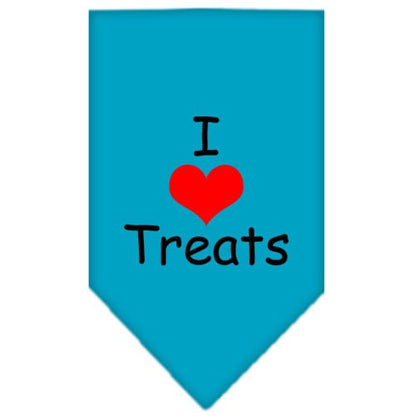“I Love Treats” Cotton Pet Bandana from As You Wish Apparel – Dog Humor Bandana