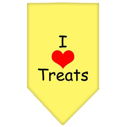 “I Love Treats” Cotton Pet Bandana from As You Wish Apparel – Dog Humor Bandana