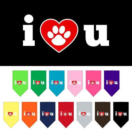 “I Love You” Cotton Pet Bandana from As You Wish Apparel – Dog Love Bandana