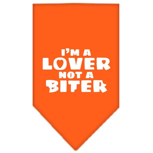 “I’m a Lover, Not A Biter” Cotton Pet Bandana from As You Wish Apparel – Dog Humor Bandana