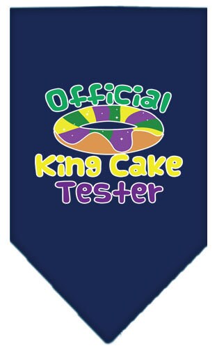 “King Cake Tester” Cotton Pet Bandana from As You Wish Apparel – Mardi Gras Dog Bandana
