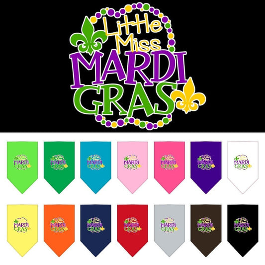 “Little Miss Mardi Gras” Cotton Pet Bandana from As You Wish Apparel – Mardi Gras Dog Bandana