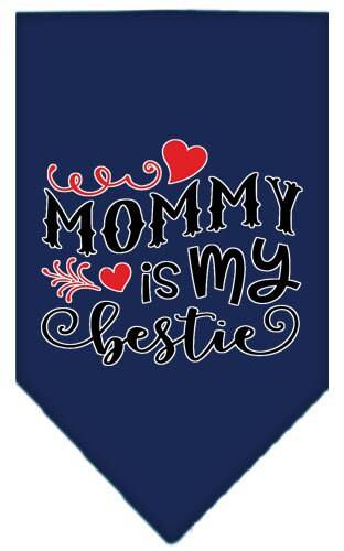 “Mommy Is My Bestie” Cotton Pet Bandana from As You Wish Apparel – Dog Love Bandana