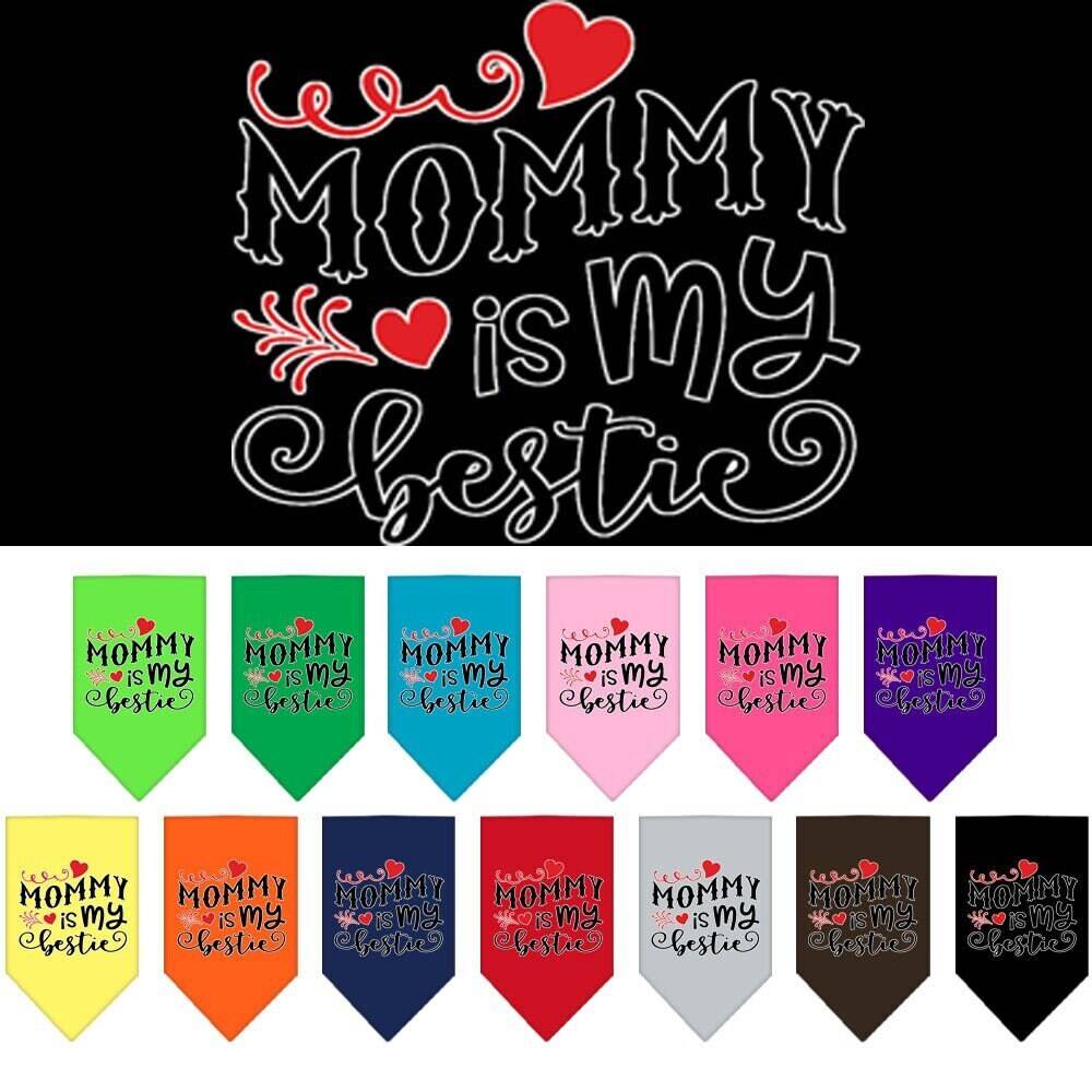 “Mommy Is My Bestie” Cotton Pet Bandana from As You Wish Apparel – Dog Love Bandana