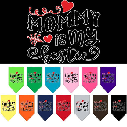 “Mommy Is My Bestie” Cotton Pet Bandana from As You Wish Apparel – Dog Love Bandana