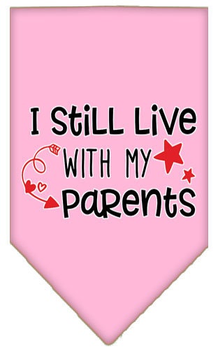“I Still Live With My Parents” Cotton Pet Bandana from As You Wish Apparel – Dog Humor Bandana