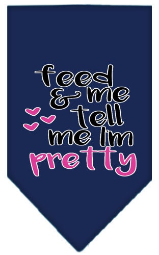 “Feed Me & Tell Me I’m Pretty” Cotton Pet Bandana from As You Wish Apparel – Dog Humor Bandana