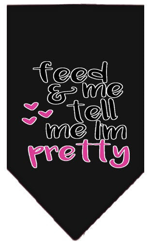 “Feed Me & Tell Me I’m Pretty” Cotton Pet Bandana from As You Wish Apparel – Dog Humor Bandana