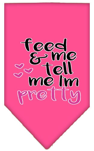 “Feed Me & Tell Me I’m Pretty” Cotton Pet Bandana from As You Wish Apparel – Dog Humor Bandana