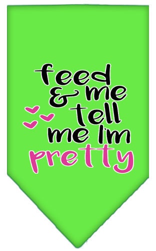 “Feed Me & Tell Me I’m Pretty” Cotton Pet Bandana from As You Wish Apparel – Dog Humor Bandana