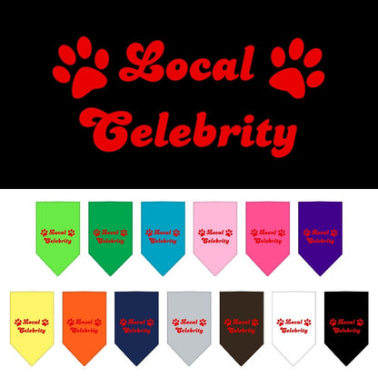 “Local Celebrity” Cotton Pet Bandana from As You Wish Apparel – Dog Humor Bandana