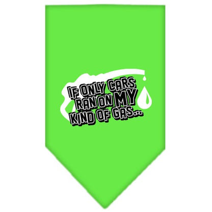 “If Only Cars Ran On My Kind Of Gas” Cotton Pet Bandana from As You Wish Apparel – Dog Humor Bandana