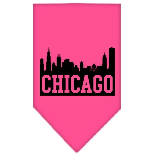 “Chicago Skyline” Cotton Pet Bandana from As You Wish Apparel – City Pride Dog Bandana